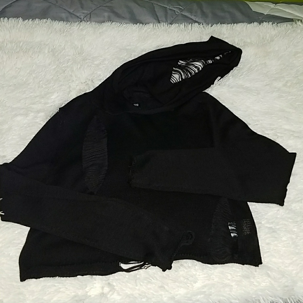 NWOT Distressed Hoodie